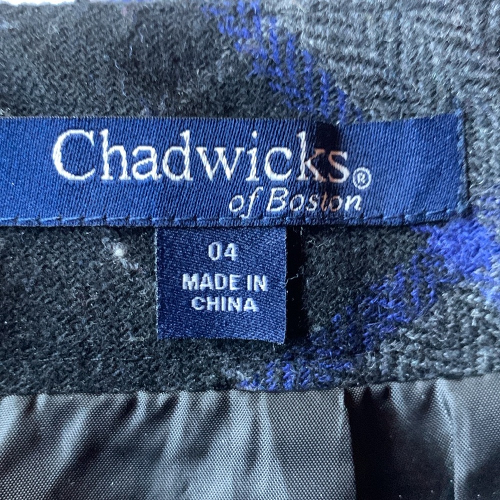 Chadwick’s of Boston womens wool blend plaid pencil skirt size 4 academia preppy - Picture 4 of 8